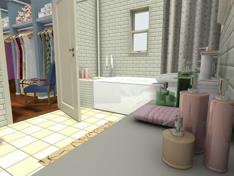 Carrie Bradshaw apartment bathroom