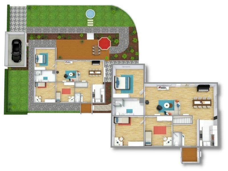 Site plan and floor plan