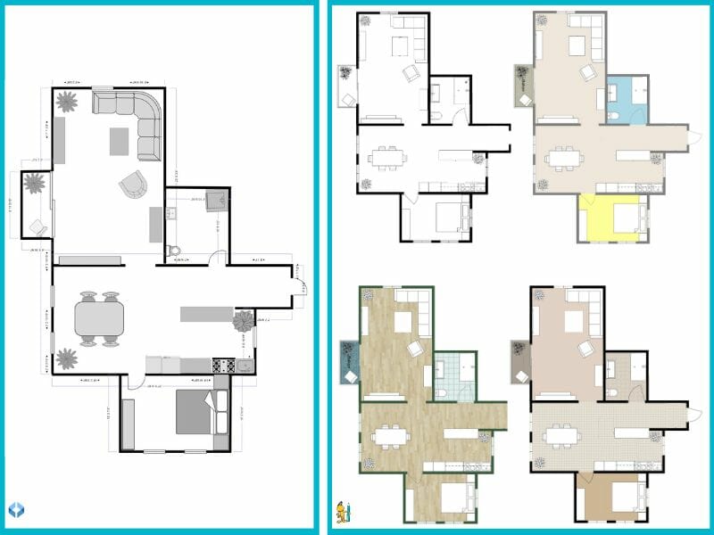 SmartDraw vs. RoomSketcher customization