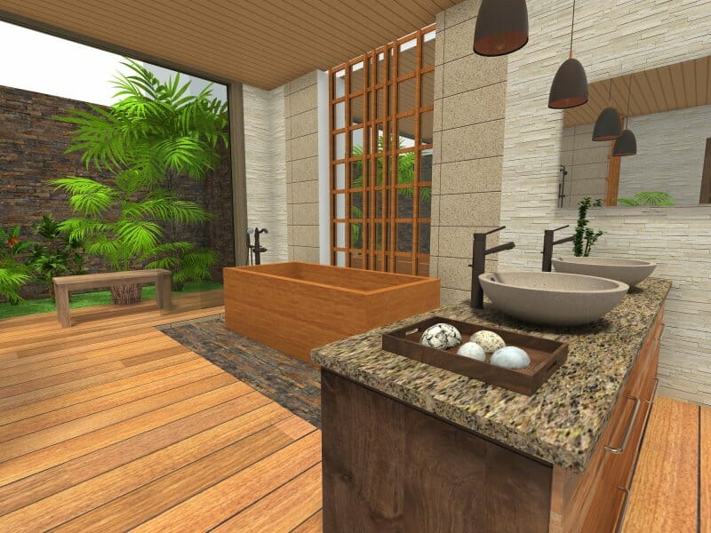 Zen bathroom style idea