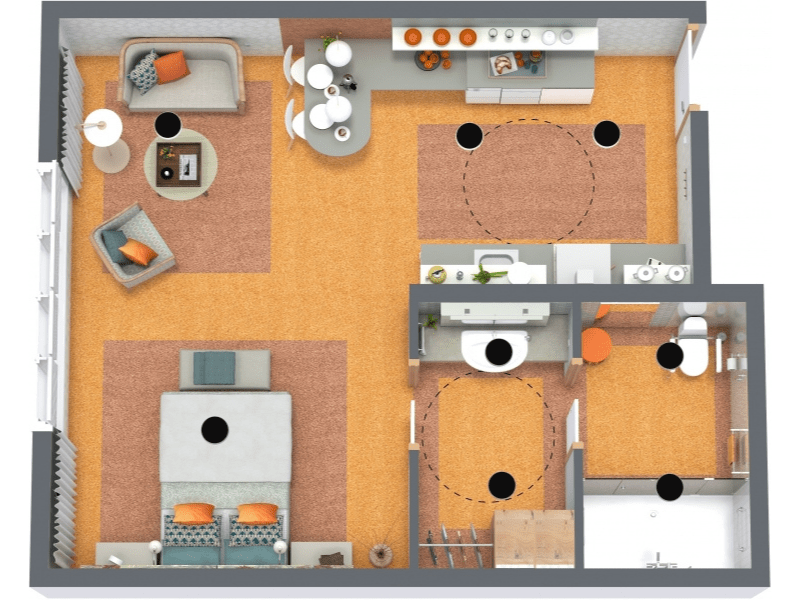 Universal Design Ideas Studio 3D Floor Plan